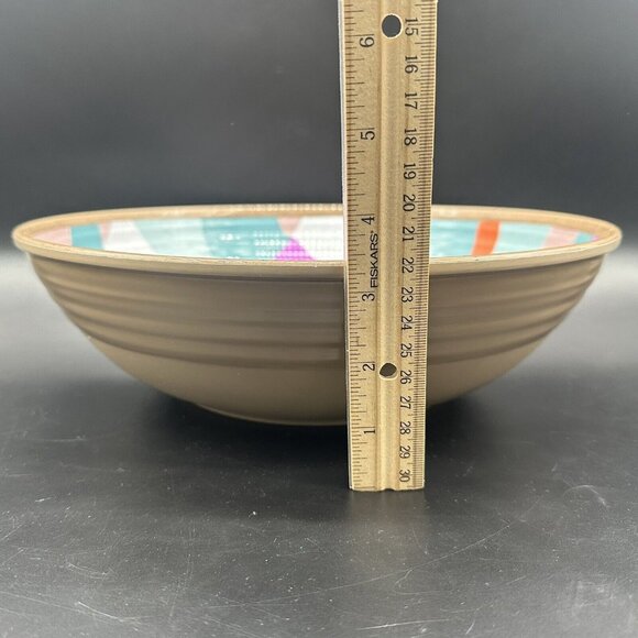 Crate and Barrel Caprice Floral Melamine Serving Bowl Botanical Bright Colors - Picture 8 of 8